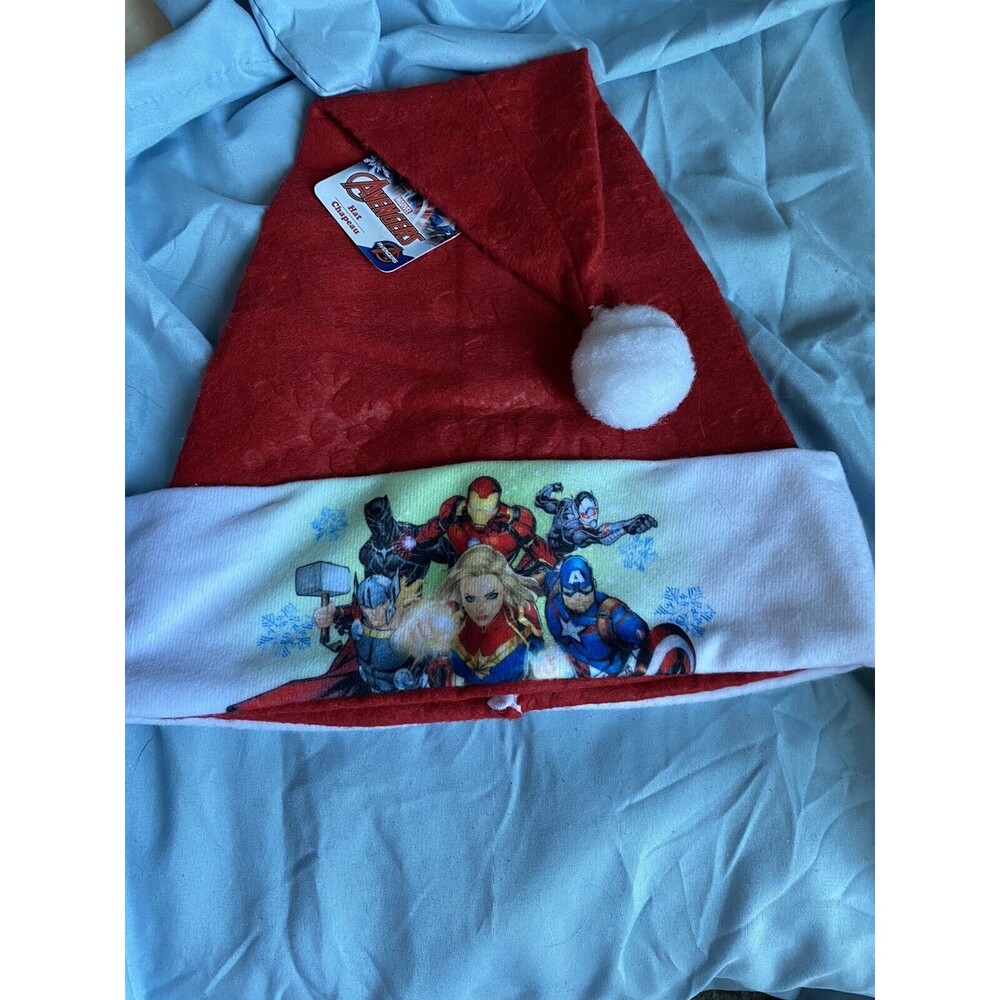NWT Marvel The Avengers Holiday Christmas Santa Hat KIDS